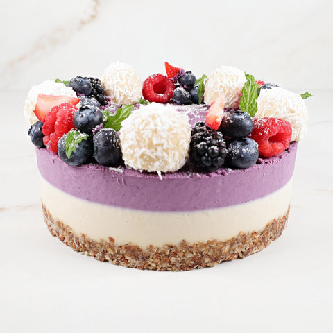 Pastel de arándanos y vainilla