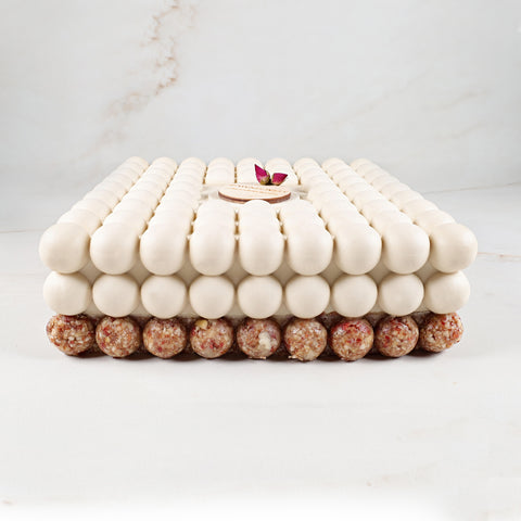 Pastel burbujeante de fresa y vainilla