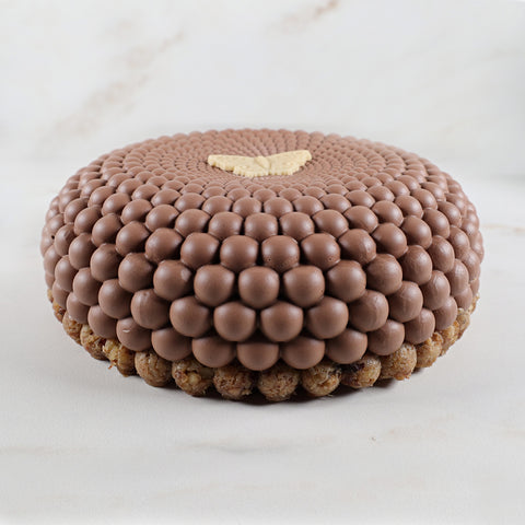 Pastel de perlas de chocolate