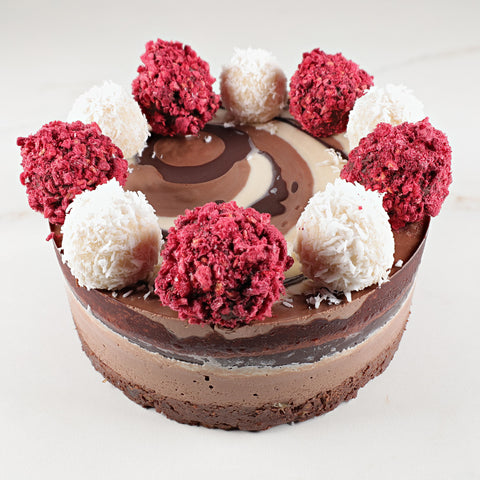Pastel de cebra de chocolate