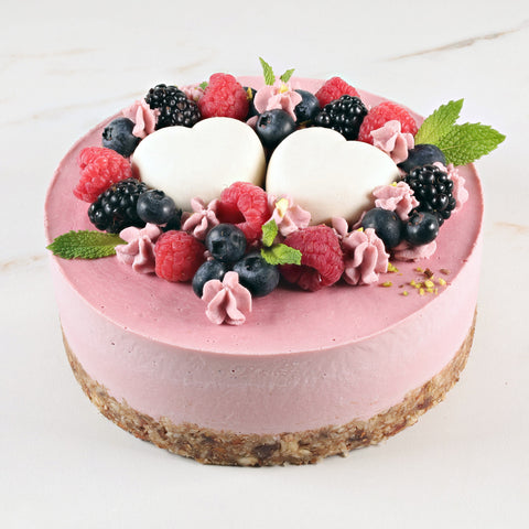 Tarta de queso con fresas