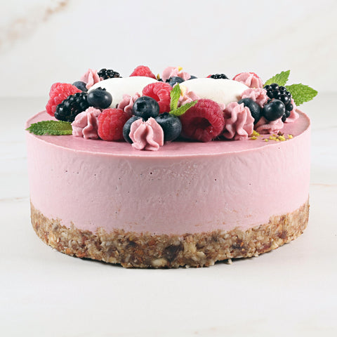 Tarta de queso con fresas